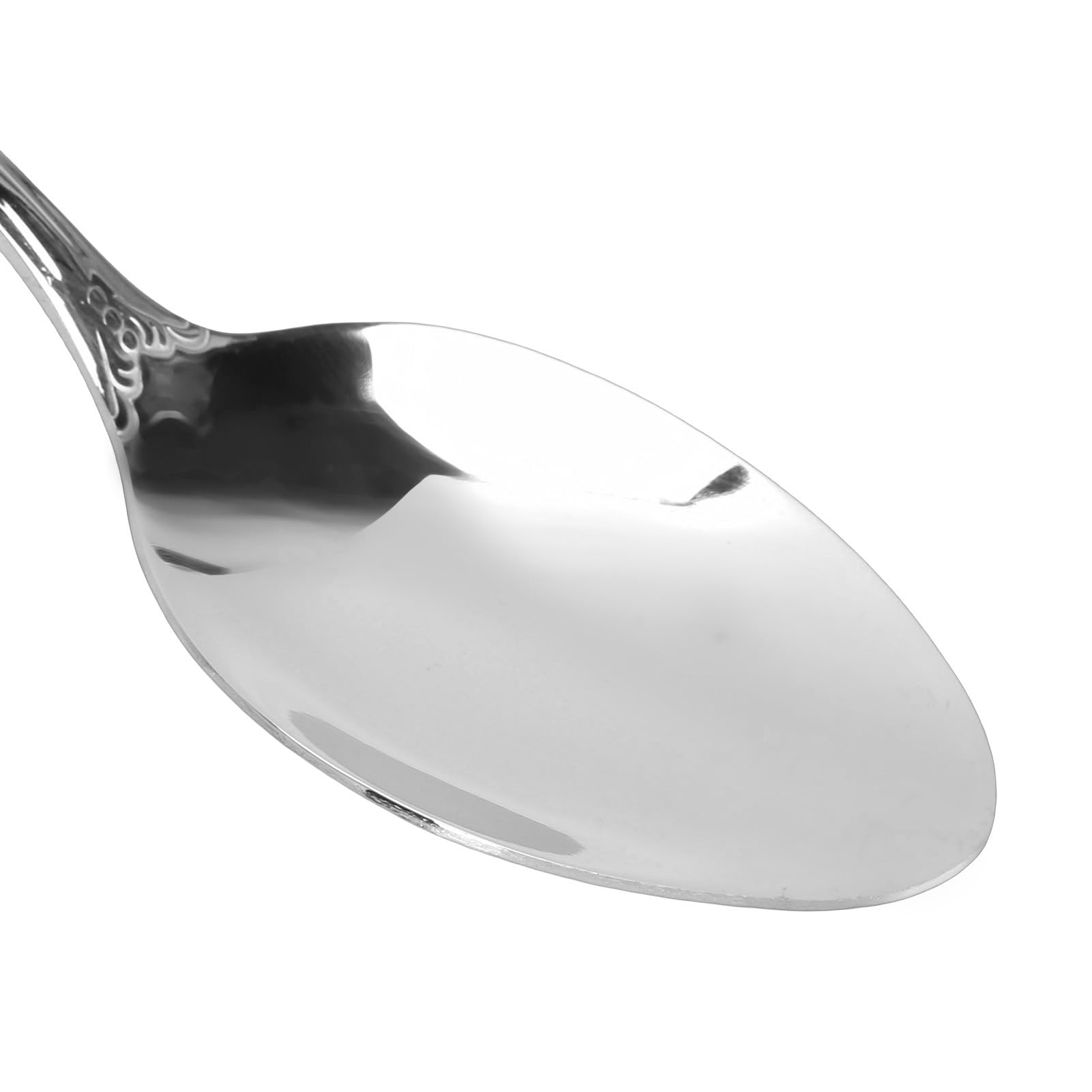 Juego de Cubiertos, Juego de Cubiertos de Acero Inoxidable Vintage Apto para Lavavajillas, 4 Tenedores para Cena, 4 Cucharas para Cena, 4 Tenedores para Ensalada, 4 Cucharas de (Plata)
