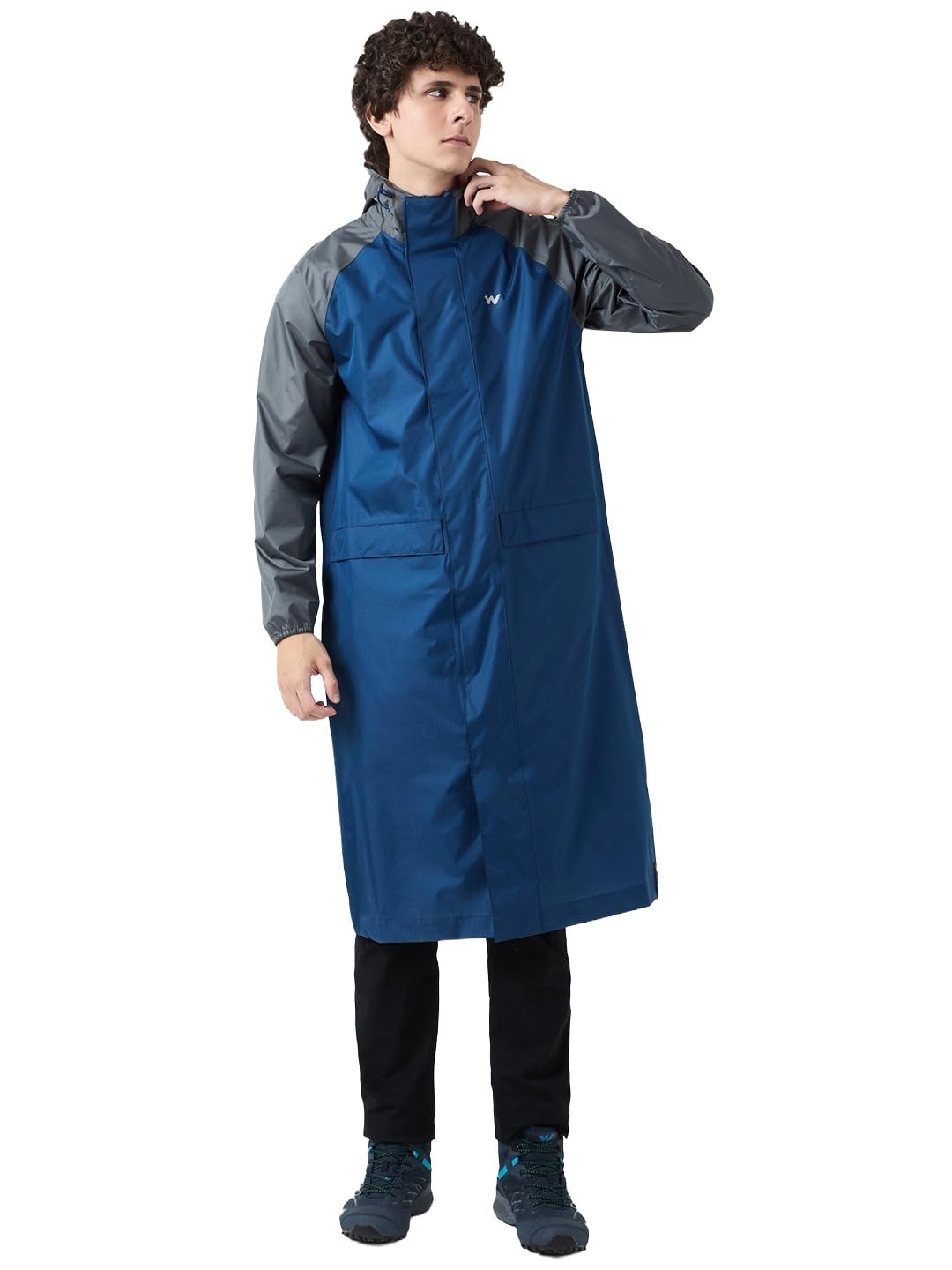 wildcraft Colorblock Waterproof Raincoat for Men & Women | Lightweight Hooded Rain Wear| Ideal for College| Office| Work| Travel-picture-36