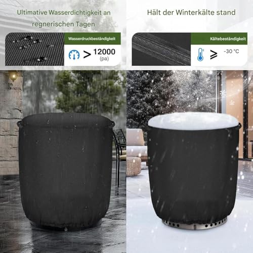 Housse brasero ronde imperméable et bâche de jardin extérieure