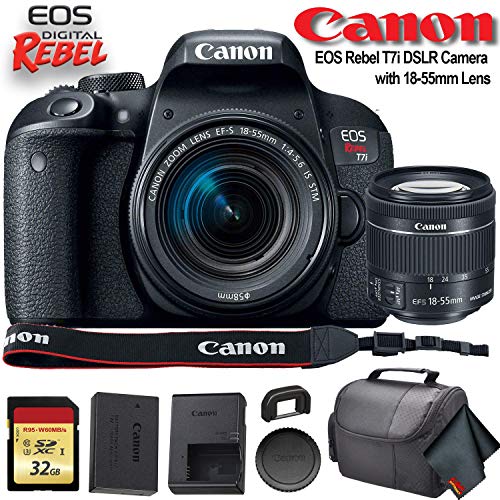 Cámara DSLR Canon EOS Rebel T7i con lente 18-55mm y memoria 32GB miniatura 6