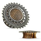 plug wood holes Double Flared flash túnel con filigranas gearbeitetem rueda solar – Saddle Fit