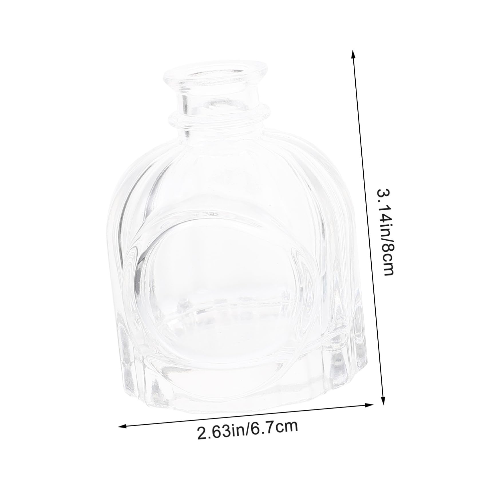 4 Stück 100ml Glas Diffusorflaschen für Öl und Blumen, Durchsichtig | Dekorative Behälter für Geburtstag und Party, zum Befüllen Geeignet, Klar, als Präsentation