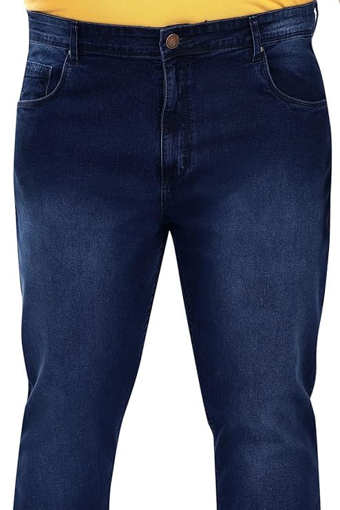 Image of Pluss Tribe - Plus Size Jeans for Men - Denim Jeans - Ideal for Casual, Office Available Sizes : 40 to 52