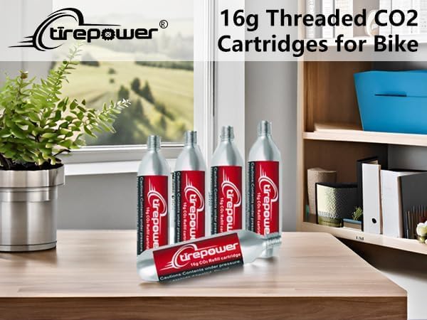 Miniatura 3 de CO2 Bike Tire Inflator  Quick Push-Button Release, Fits Presta & Schrader Valves, CO2 Bike Pump or 5X 16g Threaded CO2 Cartridges