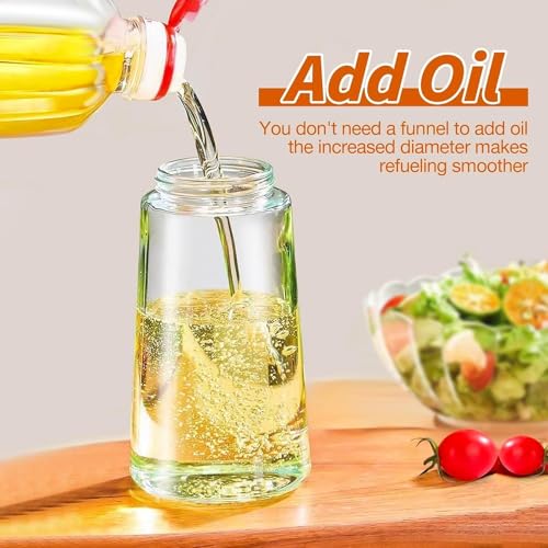Image of Barebeauty 2-in-1 Olive Oil Sprayer and Dispenser Bottle for Kitchen | 500ml Glass Oil Bottle with Premium Nozzle | Cooking Oil Sprayer for Healthy Cooking and Salad Making (Spray Bottle)