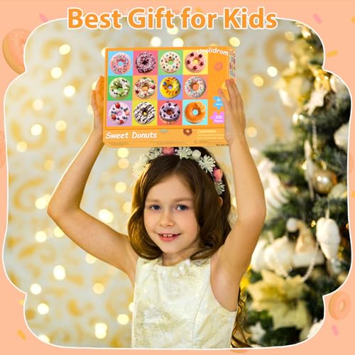Rompecabezas para niños de 6 a 12 años: 200 piezas con temática de donuts dulces, juguetes educativos para aprender jugando, regalo para niños y niñas, decoración para el hogar miniatura 7