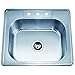 Dawn AST103 Top Mount Single Bowl Sink, Polished Satin