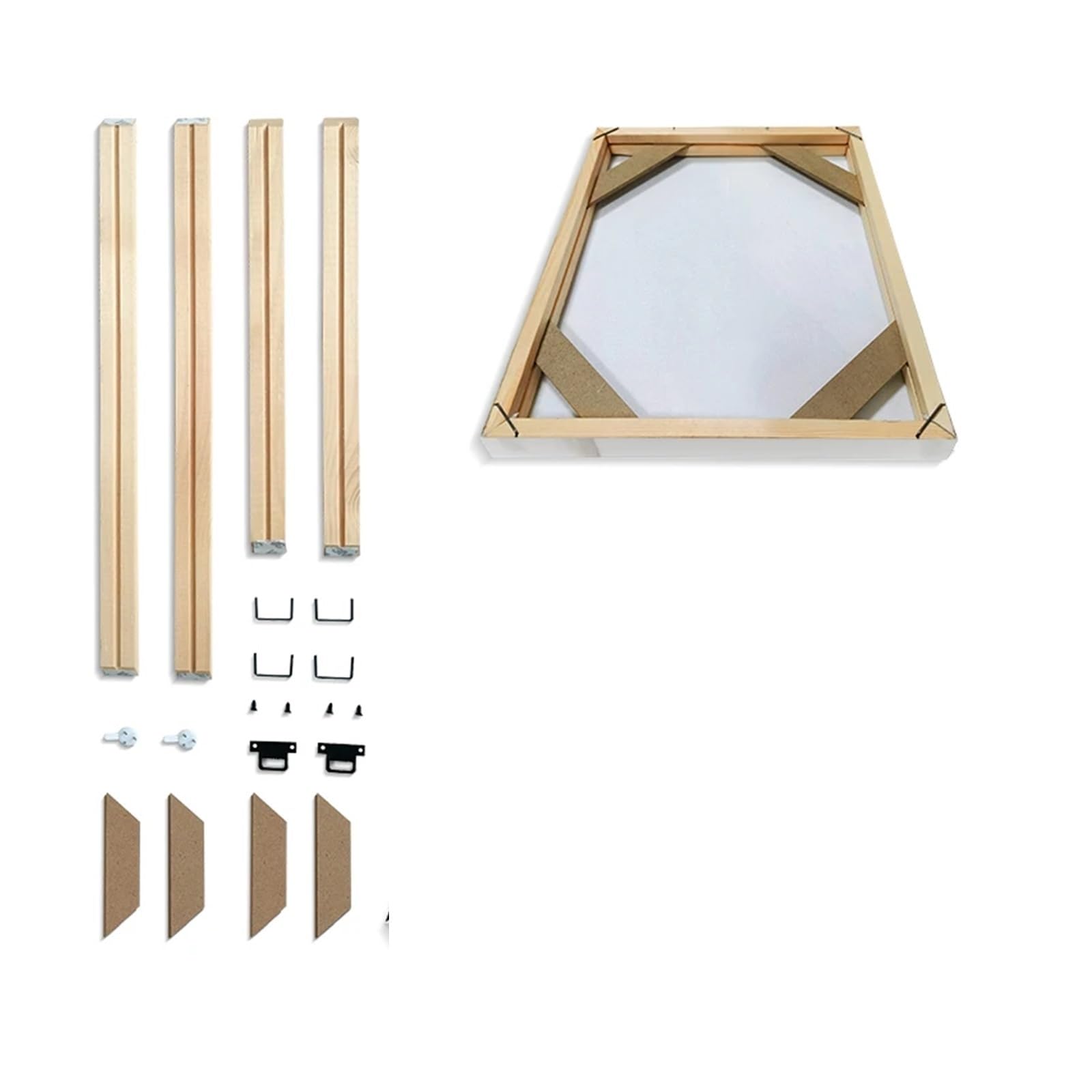 Vendita diretta in fabbrica, telaio in legno e cornice artigianale avanzata, cornice semplice per pittura, cornice in legno massello di pino, cornice fai da te (altezza 115 cm (55 + 60