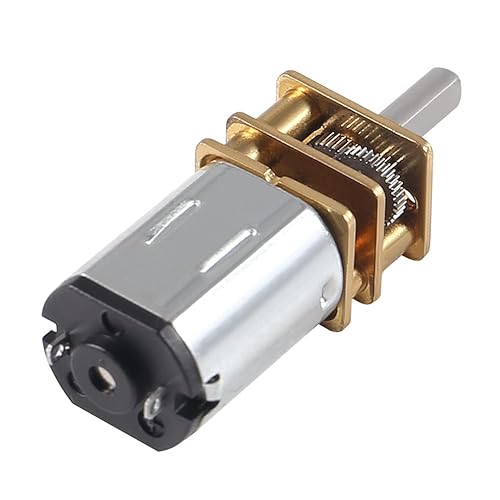 Miniatura 5 de DWEII 3 piezas DC 6V 30RPM motor de reducción de velocidad N20 eje de 0.118in mini motor de engranaje de metal con caja de cambios de metal completa