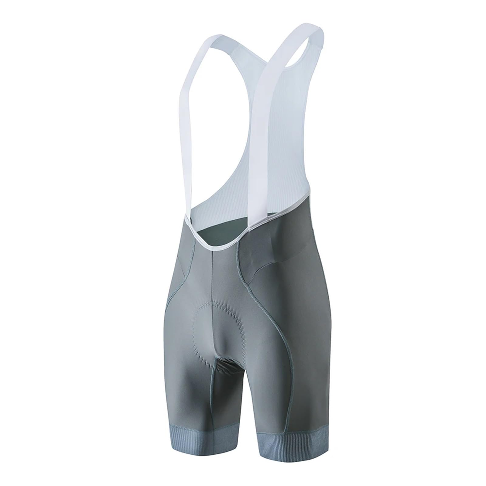 Pantaloncini da Ciclismo con Bretelle Elastiche da Uomo, con fondello in Silicone, Pantaloncini da Ciclismo Classici, Aderenti da Bici per Gli Uomini(Gray,XXL)