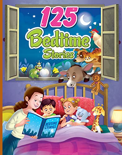 Image of GOLDEN MINDS 125 Bedtime Stories Book For Kids - Enchanting Tales For Sweet Dreams | Fun & Relaxing Illustrated Stories For Children | For Bedtime Reading & Family Time-(Age 5-18 Year)