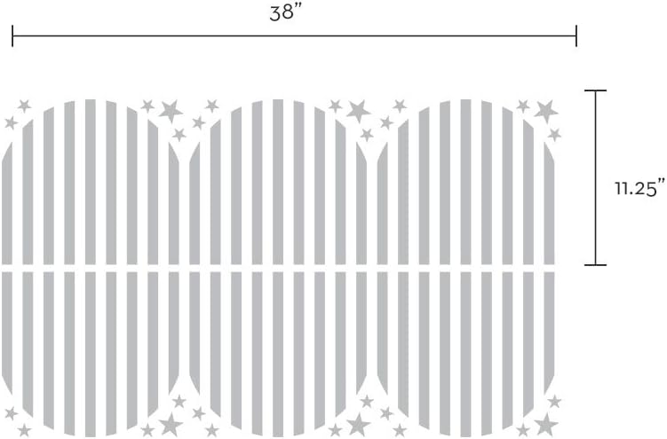 Striped Ribbons and Stars Vinyl Wall Decal - Black - by Simple Shapes