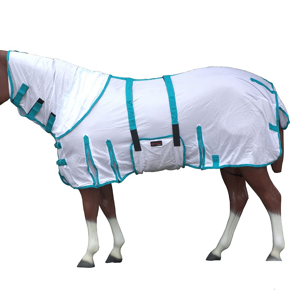 HILASON 69 Inches Horse Ultra Violet Rays Protect Mesh Bug Mosquito Horse Fly Sheet Summer Spring | Fly Sheet | Horse Turnout Sheet | Fly Sheet for Horses | Bug and Mosquito Protection | Fly Sheet for