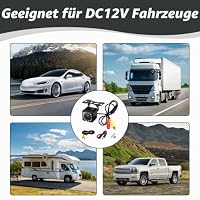 12V Rückfahrkamera Auto Set, Rückfahrkamera IP68 Wasserdicht, 170° Weitwinkel 720P HD Nachtsicht und 12 LED Auto Rückfahrkameras zum Nachrüsten für PKW LKW Wohnmobil Bus Trailer 6m Kabel Backup Kamera – Ansicht 6