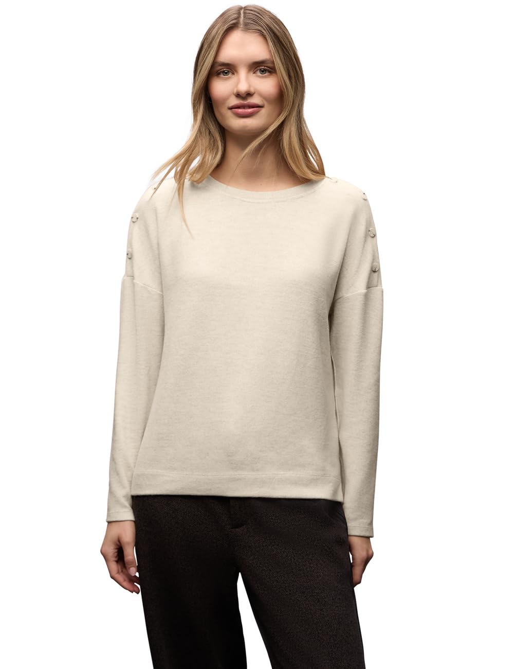 Street One Damen Softes Shirt mit Knöpfen