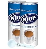 N'Joy Coffee Creamer Powder Easy Pour 16oz Canisters (2pk) Non Dairy w/CC's Sweets & Snacks Custom Scoop
