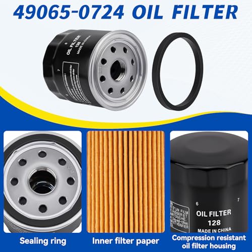 Image of (6-Pack) 49065-0724 49065-7010 Oil Filter Replacement | For kawasaki FX850V FX801V FJ180V FH381-721V FH601-770D FX751-FX1000V Engine Models