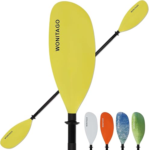 Miniatura 12 de Remos de Kayak con Eje de Aleación y Pala de PP, Remos Flotantes para Kayak, Ajustables 230-250 cm/90-98 Pulgadas, 210-230 cm/82-90 Pulgadas
