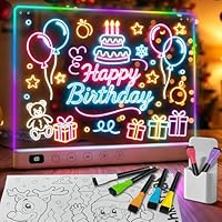 Tablero de dibujo LED con 13 efectos de luz, 35 x 25 cm,