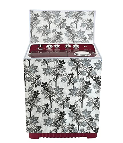 Image of Woah Washing Semi Automatic Washing Machine Cover Suitable For Kg Grey Tree Top Load Washing Machine Cover | Dustproof Durable Cover