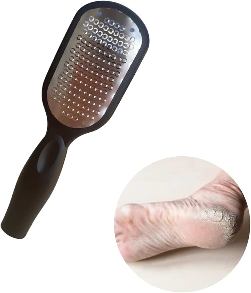 Lixa De Pé Aço Inox Removedor Ralador De Calos Calosidade Pele Morta Rachadura Alisa Pé