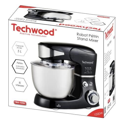 Techwood Küchenmaschine, 5 l, 1000 W, Schwarz – Bild 4