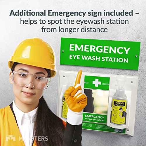 MAASTERS Portable Eye Wash Station OSHA Approved WallMounted First