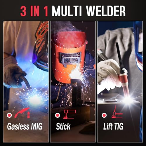 ACEWELDER 140A Gasless Flux Core MIG Welder/Lift TIG/Stick 3 in 1 Welding Machine 110V Portable IGBT Inverter Synergy Welder Machine - Image 2