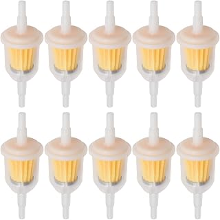 10Pcs Inline Fuel Filter 1/4 x 5/16 Inch/ 6X 8mm Replacement for Kawasaki Kohler Briggs&Stratton John Deere