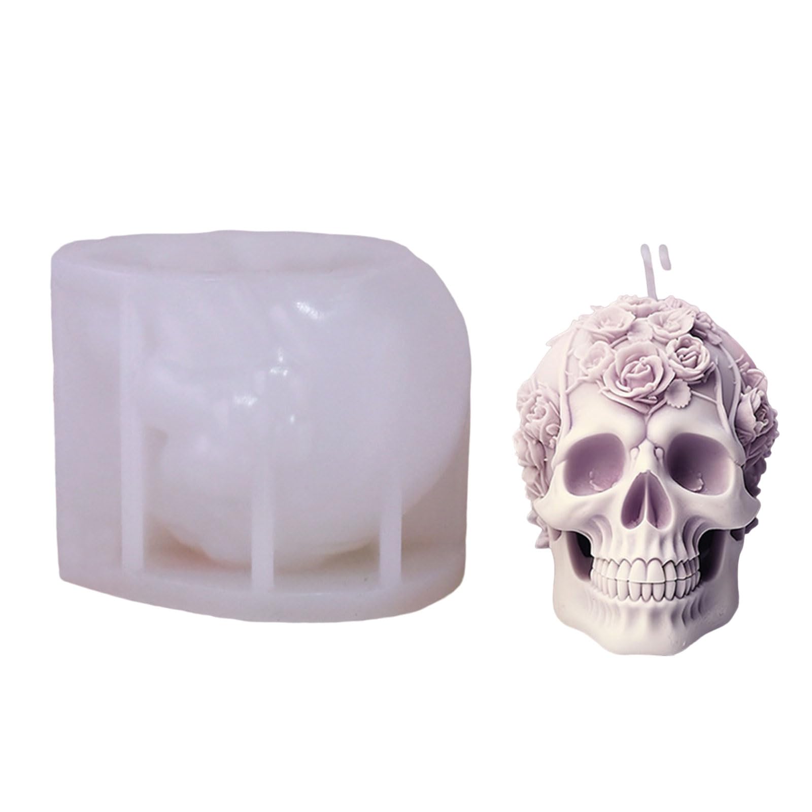 Alksubbm Halloween Skull Statue Molds for Gypsum Decorations Home Decorations Craft, Statue Molds