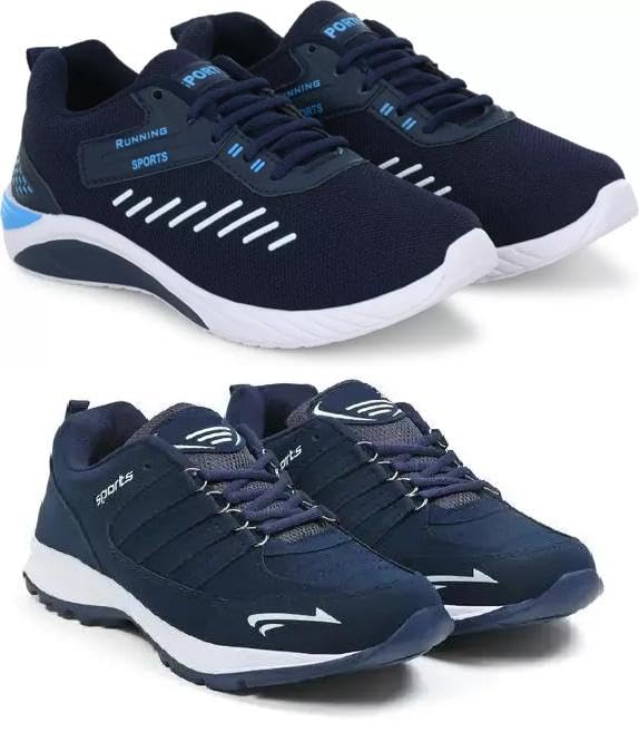 Stylish Sports Shoes for Men – Durable Running Dual Pair Multi-image-7