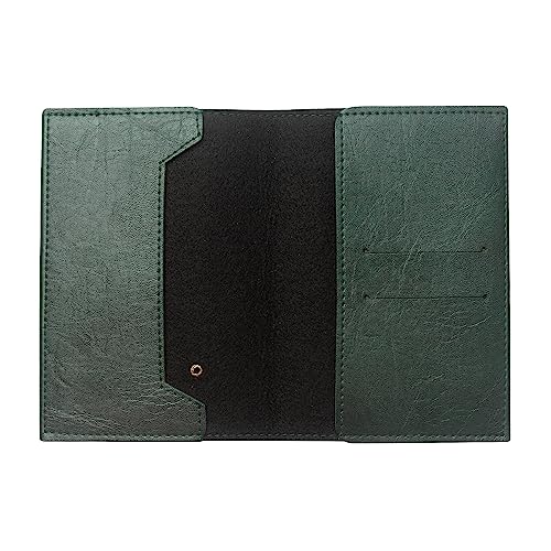Image of The Messy Corner Unisex Vegan Leather Passport Cover | Classy & Stylish Printed Travel Case | (Forest Green, Explorer)