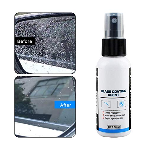 Wood.L Voiture Anti Pluie Agent, Voiture Verre Hydrophobe Revêtement Imperméable Agent, Anti-Pluie Spray pour Avant De Voiture Pare-Brise Rétroviseur, 50ml Cover