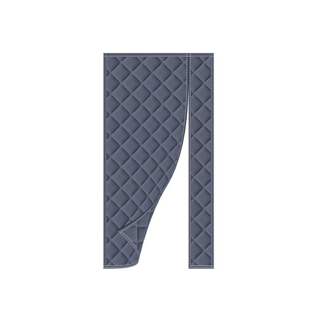 Magnet Wärmeschutzvorhang für Türen, 60x180CM Canvas-Material, Seitliche Öffnung, Thermo Türvorhang, Kältebeständig, winddicht, haustierfreundlich. (grau)