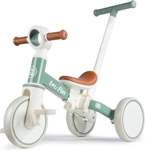LOL-FUN Triciclos 5 en 1 para niños de 1 a 3 años, juguete para niños y niñas, bicicleta de equilibrio para bebés de 1 año, regalo para niños con