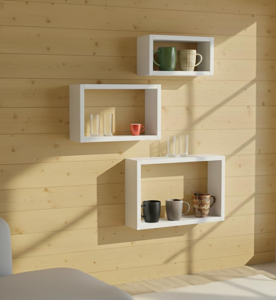 Shelf Cube, Bookcase, Cube Shelve for Living Room White-image-28