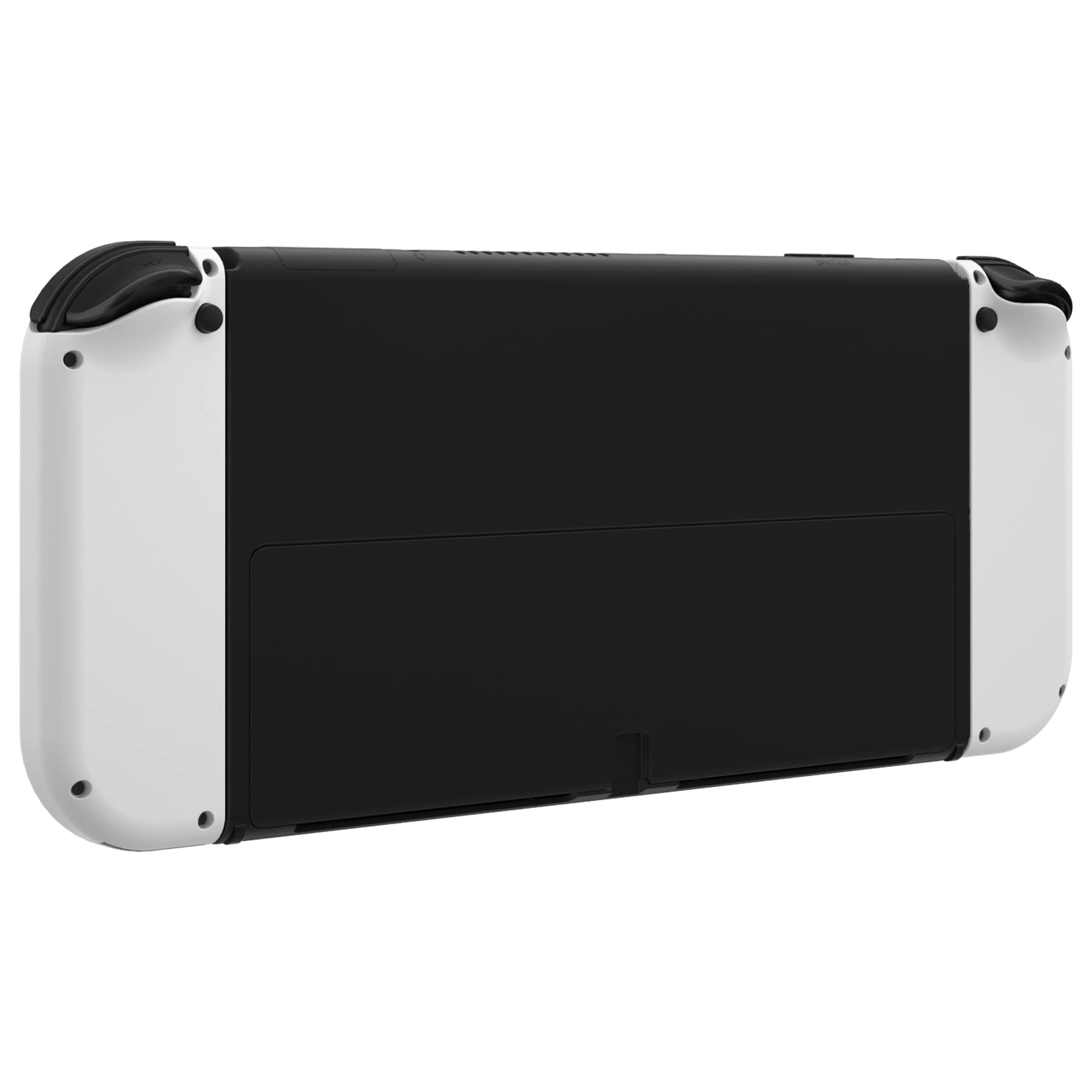 eXtremeRate Carcasa Trasera con Kickstand para Nintendo Switch OLED Accesorios Placa Funda Protectora Consola Cover Shell para Nintendo Switch OLED - No Incluye Joycon Consola(Negro)