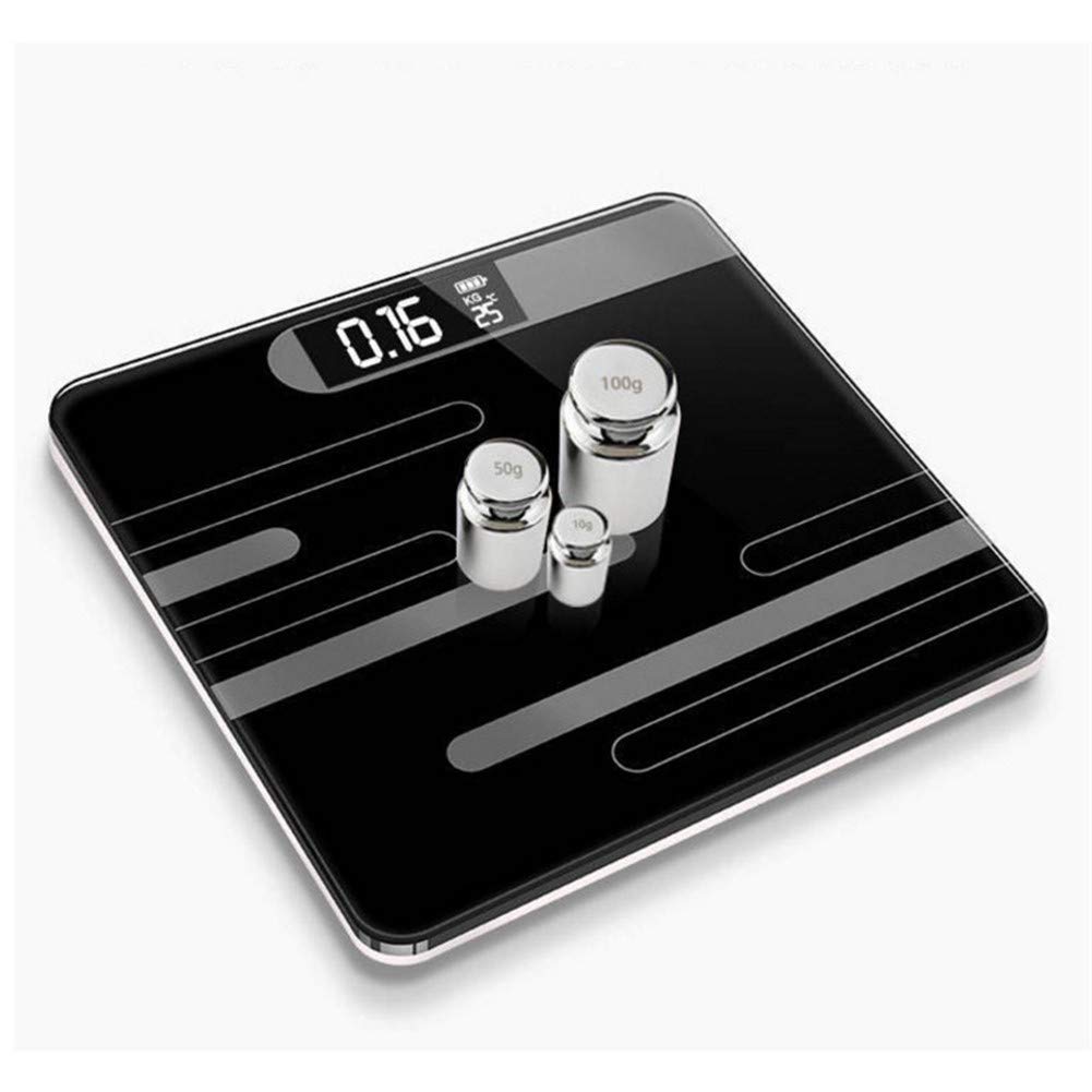Balance de Salle de Bain Professionnelle avec écran rétro-éclairé, pesant 400 LB, Mesure précise et Durable (Couleur : Chargement USB) (Paragraphe Batterie)