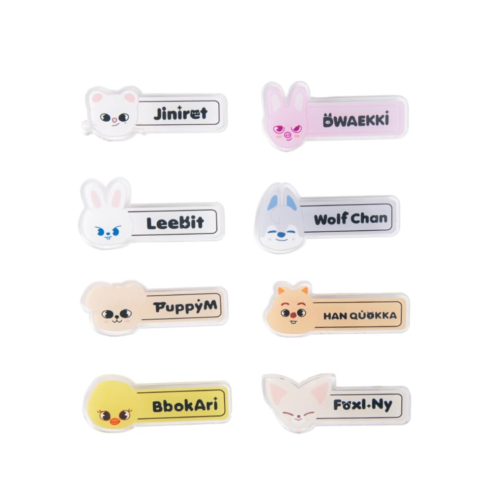 8Pcs Kpop Stray Merch cute cartoon animal badge, brooch daily accessory SKZ fan gift