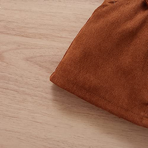 Dubasam Trendy Kids Toddler Baby Girl Fall Outfit Ruffle Long Sleeve Knit Blouse Pullover Top Mini Skirt With Belt Clothes thumb #6