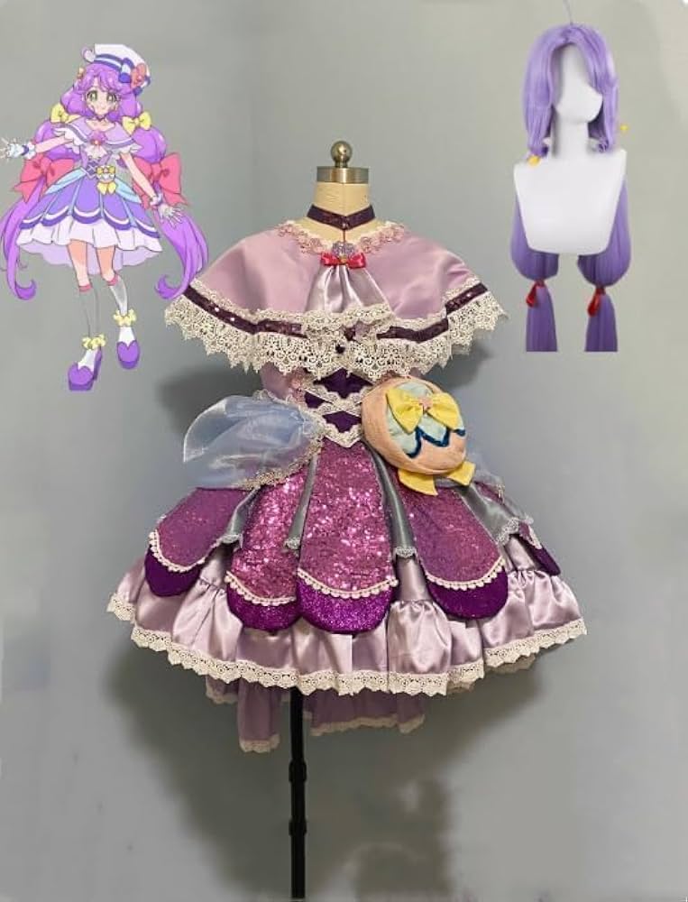 SANSHU] 涼村さんご／キュアコーラル コスプレ衣装(ウィッグ 靴別売り