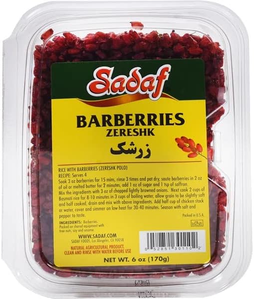 Sadaf Barberries Dried - Zereshk Dried Barberries - Persian groceries - 6 oz Package