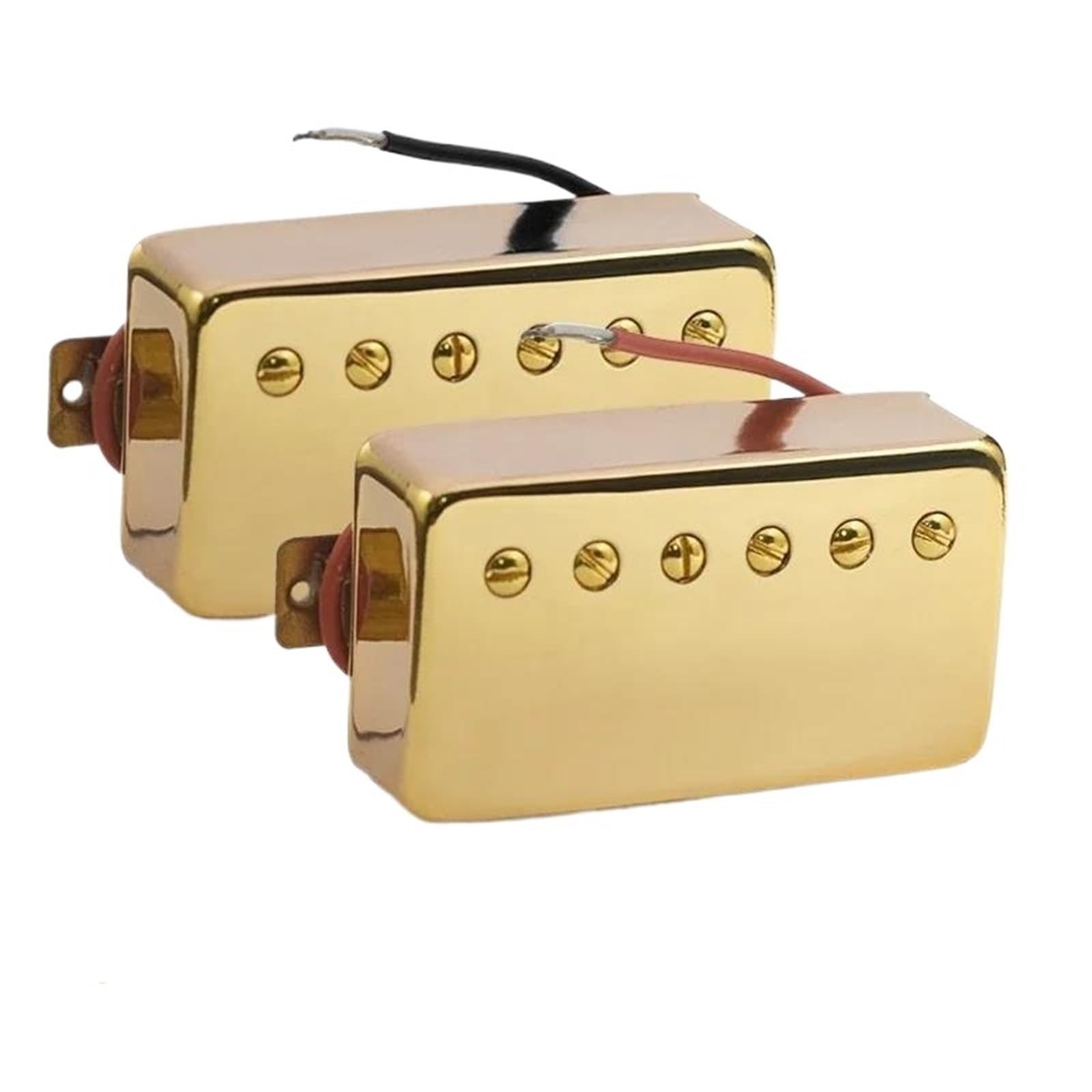 Amantes de la música Pastilla Para Guitarra Eléctr Pastilla Humbucker Para Guitarra Eléctrica Cubierta De Latón Estilo LP Cuello/puente Piezas De Guitarra(E)