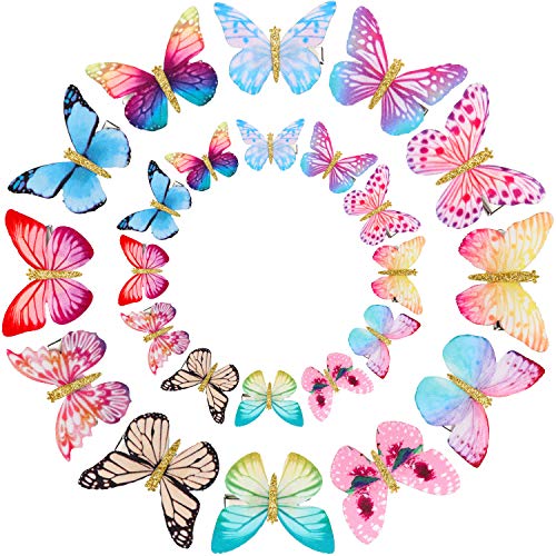 24 Pieces Butterfly Clips Butterfly Barrettes Metal Butterfly Hair Clips for Women (Classic Style)