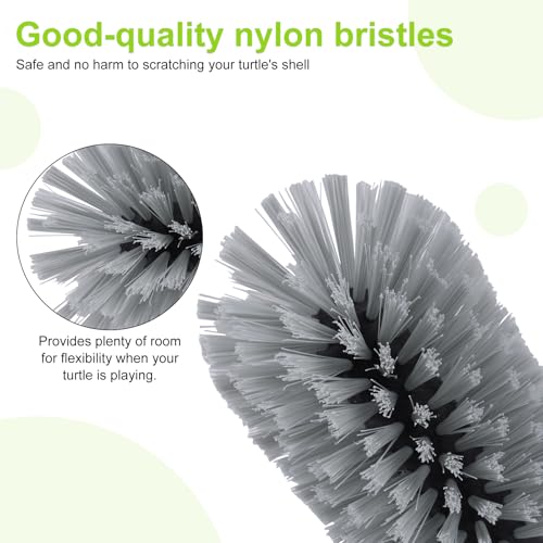 Image of 2pcs Turtle Scrub Brush, Grey Turtle Shell Cleaning Brush Tortoise Shell Exfoliate Cleaning Scratcher with Suction Cup Tortoise Tank Accessories for Aquatic Tank Supplies Toy Decor