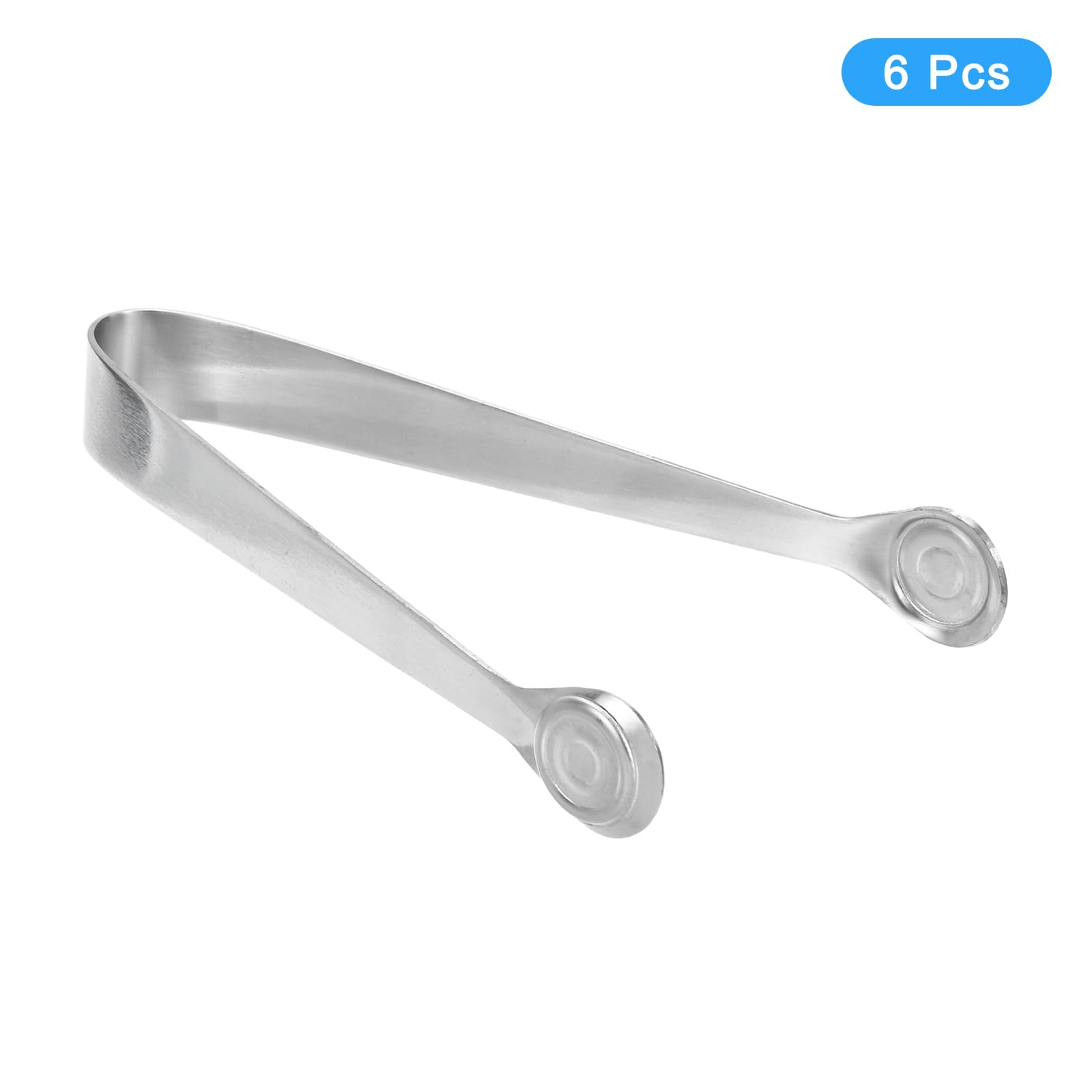 uxcell Serving Tongs, 6pcs 5 Inch, Stainless Steel Ice Tongs, Mini Sugar Tongs for Appetizers Charcuterie, Dessert, Tea Party - Image 3