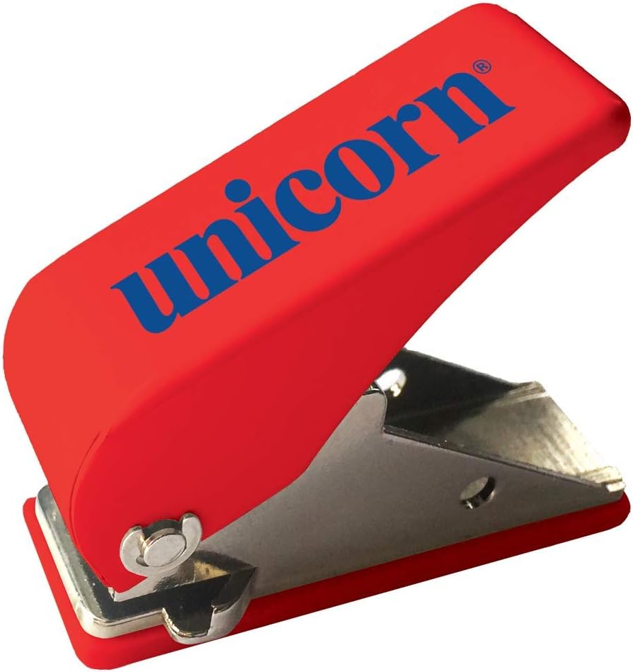 Unicorn Dart Flights Punch | Gives Secure & Positive Flight Grip | Red with Blue Logo