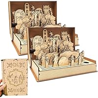 Regalo familiar de Semana Santa de Pascua, nuevo libro de madera