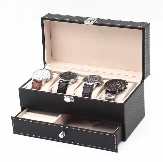 Image of Velvet Three Layer New Vintage Flannel Jewelry Box Earrings Earrings Rings Necklace Bracelets Jewelry Organiser Storage Case With Drawer For Girls Women Dark Green (AB-02)