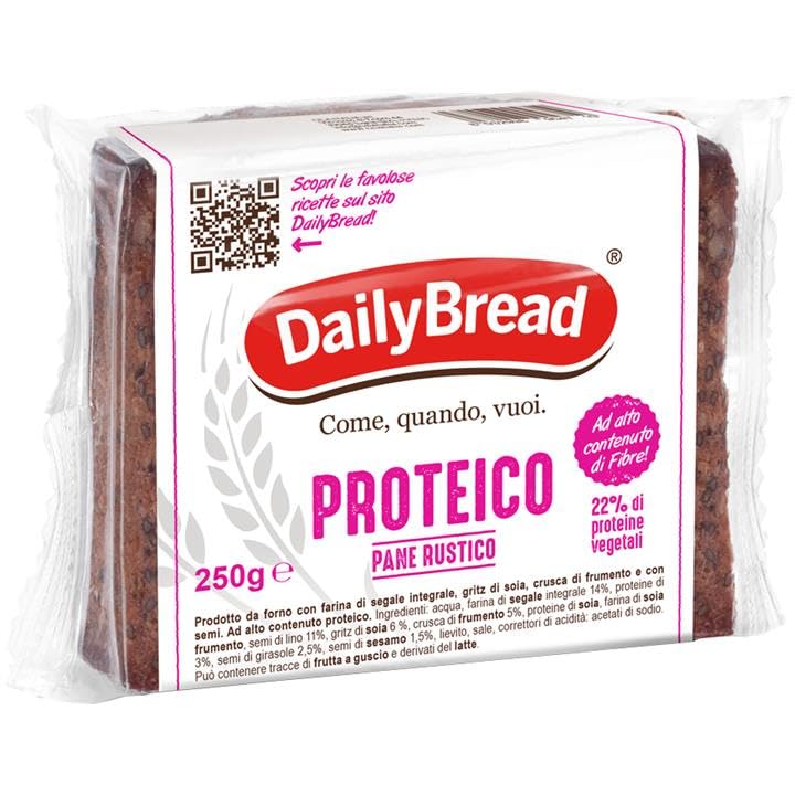 Pane Rustico Proteico 22% Di Proteine Vegetali Pack 6 x 250 Gr